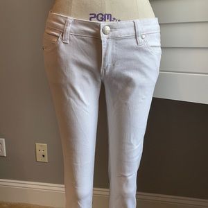 White low rise skinny jeans 7